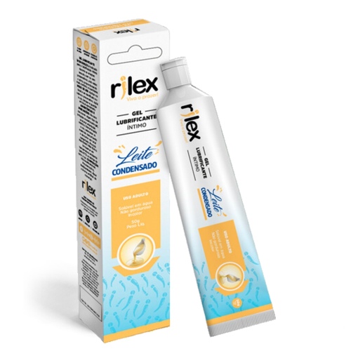 336 - Rilex Gel Lubrificante Íntimo Beijável Sabor Leite Condensado 50g