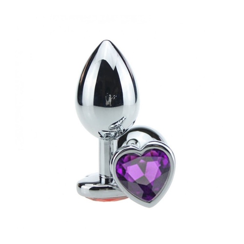 Plug Anal de Luxo em Alumnio Formato Corao - Tamanho M - Cor Roxo - Diversos - Hot Sul Distribuidora Plug Anal de Luxo em Alumnio Formato Corao - Tamanho M - Cor Roxo - Diversos - Hot Sul Distribuidora