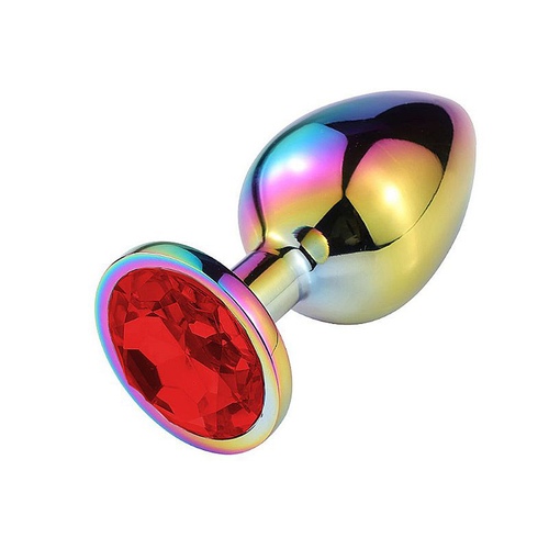 Plug Anal de Ao Colorido - Tamanho P - Cor Vermelho - Diversos - Hot Sul Distribuidora Plug Anal de Ao Colorido - Tamanho P - Cor Vermelho - Diversos - Hot Sul Distribuidora