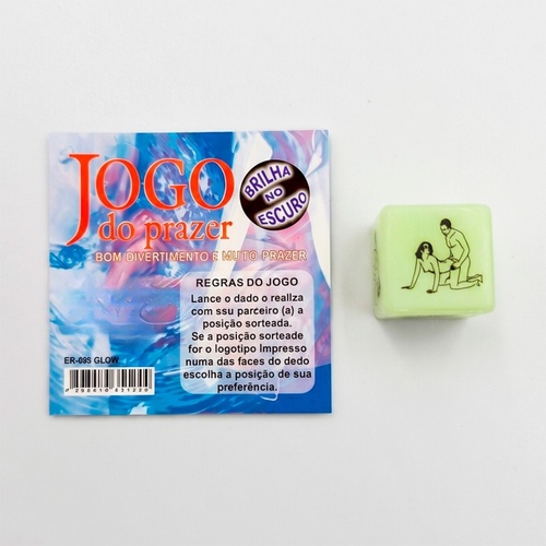 DA1600 - Dado Jogo do Prazer - Brilha no Escuro 1un