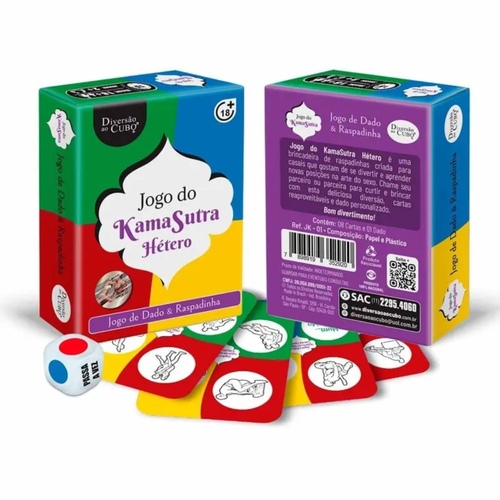 JK1100 - Jogo do Kama Sutra Hétero - Dado + Raspadinha