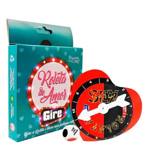 RA1100 - Roleta do Amor - Jogo com Roleta e Dado para Casais